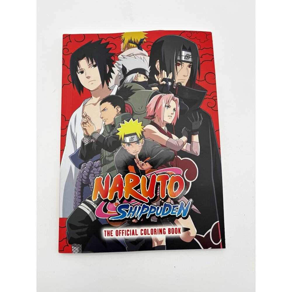 NARUTO SHIPPUDEN: The Official Coloring Book - paperback VIZ Media. VG Condition